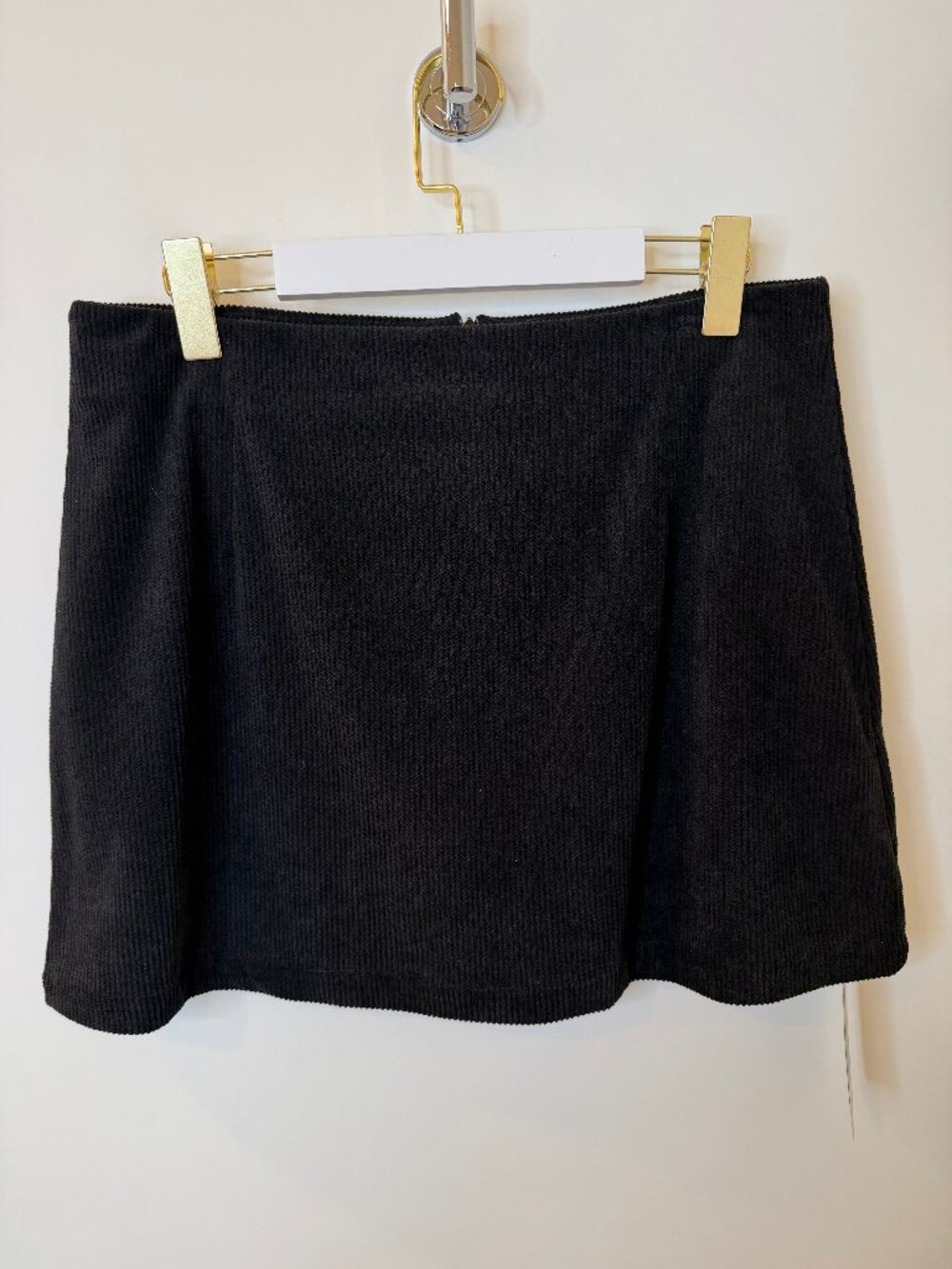 Halara Black Corduroy Skort with Built-In Shorts Size Large NWT